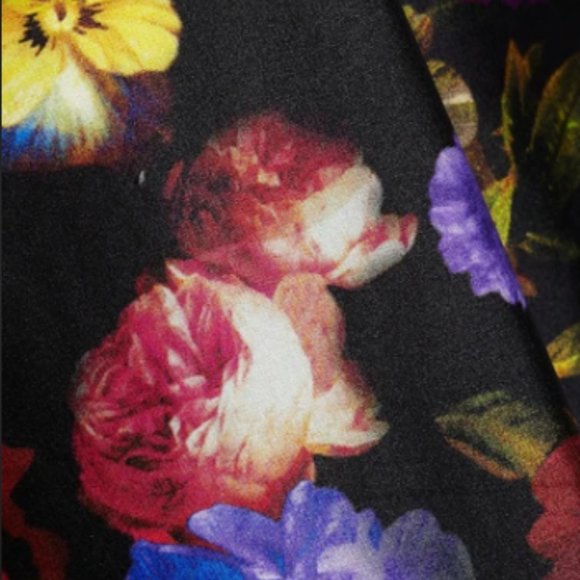 Milly Black Floral Classic Sheath Dress  size 2 - Picture 4 of 4